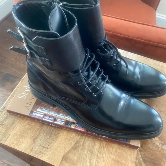 Incredible Black Leather All Saints Boots for Sale! YOU WILL STANDOUT! main image 4